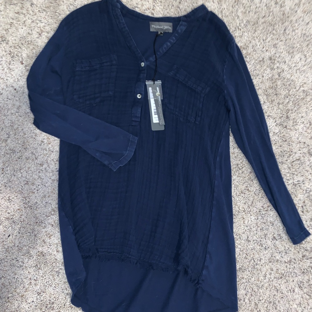Navy blue blouse
